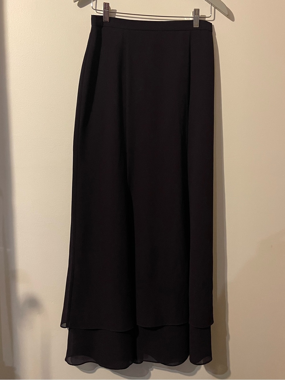 Joseph Ribkoff Vintage Layered Chiffon Double Layer Maxi Skirt Violet 10 M